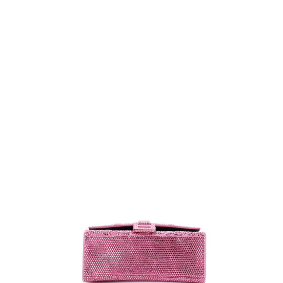 Balenciaga XS Hourglass Top Handle Bag Suede with Crystals - Picture 4 of 5